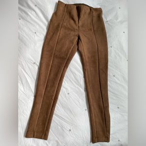 Faux suede leggings